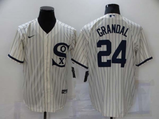 Men's MLB Chicago White Sox Yasmani Grandal #24 Jerseys (3)