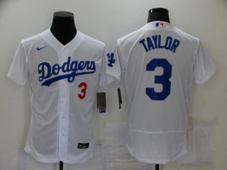 Men's MLB Los Angeles Dodgers Chris Taylor #3 Flex Base Jersey (5)