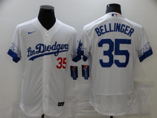Men's MLB Los Angeles Dodgers Cody Bellinger #35 Flex Base Jersey (14)