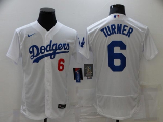 Men's MLB Los Angeles Dodgers Trea Turner #6 Flex Base Jersey (1)
