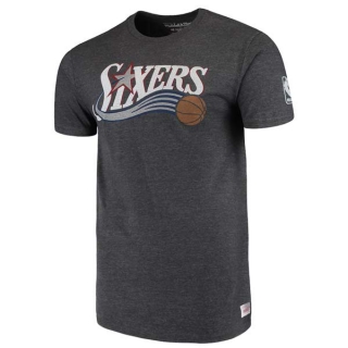 Men's NBA Philadelphia 76ers 2022 Grey T-Shirts (4)