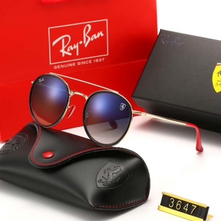 Ray-Ban 3647 Ferrari Double Bridge Round Sunglasses AAA (5)