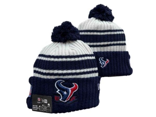Wholesale NFL Houston Texans New Era Navy 2022 Sideline Sport Cuffed Pom Knit Hat 3043