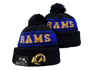 Wholesale NFL Los Angeles Rams New Era Black Knit Beanie Hats 3042