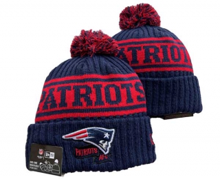 NFL New England Patriots New Era Navy Red 2022 Sideline Beanies Knit Hat 3048