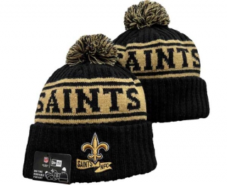 NFL New Orleans Saints New Era Black Gold 2022 Sideline Beanies Knit Hat 3043