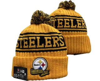 NFL Pittsburgh Steelers New Era Yellow Black 2022 Sideline Beanies Knit Hat 3045