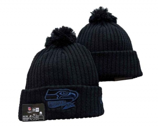 NFL Seattle Seahawks New Era Black 2022 Sideline Beanies Knit Hat 3048