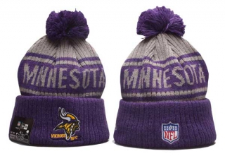 NFL Minnesota Vikings New Era Graphite Purple 2022 Sideline Beanies Knit Hat 5011