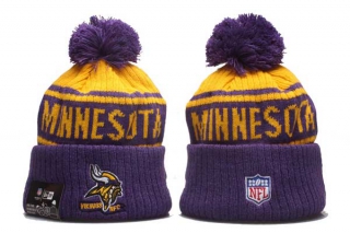 NFL Minnesota Vikings New Era Yellow Purple 2022 Sideline Beanies Knit Hat 5012