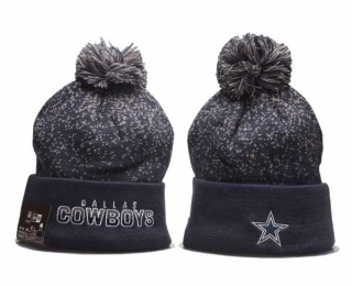 NFL Dallas Cowboys New Era Navy Iconic Gradient Cuffed Pom Knit Hat 5022