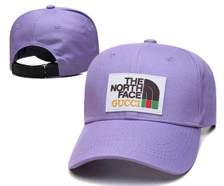 Wholesale The North Face X GUCCI Purple Adjustable Hats 7005