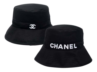 Wholesale Chanel Black Bucket Embroidered Hat 7003