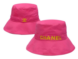 Wholesale Chanel Pink Bucket Embroidered Hat 7005