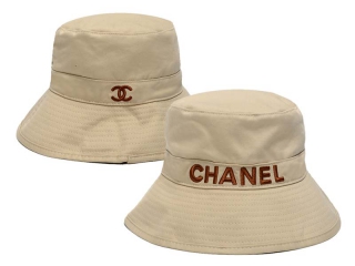 Wholesale Chanel Khaki Bucket Embroidered Hat 7004