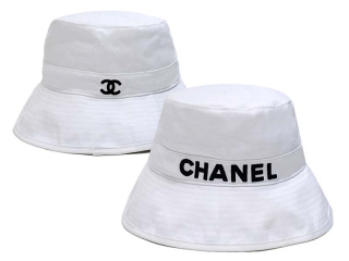 Wholesale Chanel White Bucket Embroidered Hat 7007
