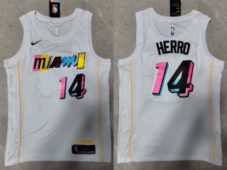 Men's NBA Miami Heat Tyler Herro 22-23 Nike White City Edition Jersey