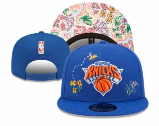 NBA New York Knicks Watercolor Floral Royal New Era 9FIFTY Snapback Hat 3021