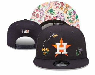 MLB Houston Astros Watercolor Floral Black New Era 9FIFTY Snapback Hat 3019