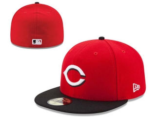 MLB Cincinnati Reds Red Black New Era 59FIFTY Fitted Hat 0502