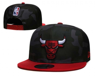 NBA Chicago Bulls New Era Black Red Lifestyle Camo 9FIFTY Snapback Hat 6063