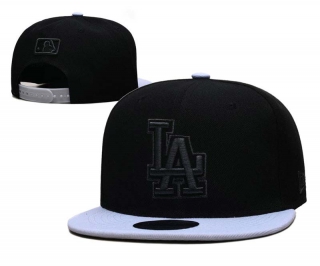 MLB Los Angeles Dodgers New Era Black White 9FIFTY Snapback Hat 6044