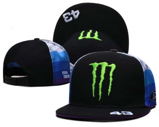 Monster Energy Embroidered Snapback Caps Black Blue Wholesale 5Hats 2007