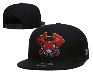 MLB Atlanta Braves New Era Black 9FIFTY Snapback Hat 2028