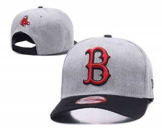 MLB Boston Red Sox New Era Gray Black Curved Brim 9FIFTY Snapback Hat 2034