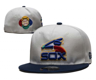 MLB Chicago White Sox New Era White Navy 9FIFTY Snapback Hat 2044