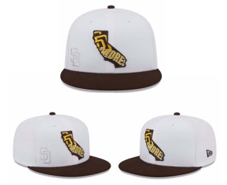 MLB San Diego Padres New Era White Brown State 9FIFTY Snapback Hat 2020