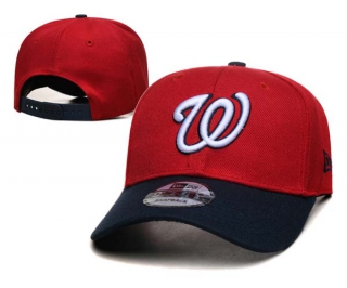 MLB Washington Nationals New Era Red Navy Curved Brim 9FIFTY Snapback Hat 2007