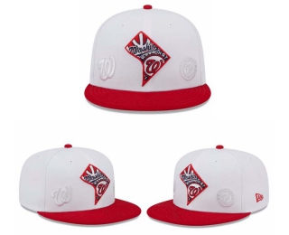MLB Washington Nationals New Era White Red State 9FIFTY Snapback Hat 2008