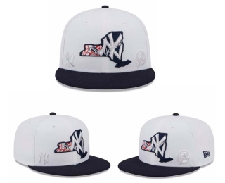 MLB New York Yankees New Era White Navy State 9FIFTY Snapback Hat 2223