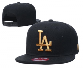 MLB Los Angeles Dodgers New Era Black Gold Logo 9FIFTY Snapback Hat 2179