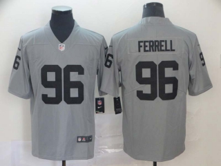 Men's Las Vegas Raiders #96 Clelin Ferrell Silver Stitched NFL Limited Inverted Legend Jersey