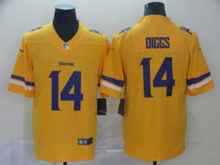 Men's Minnesota Vikings #14 Stefon Diggs Gold Stitched NFL Limited Inverted Legend Jersey