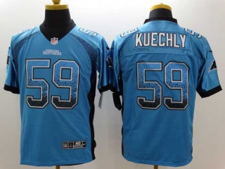 Men's Carolina Panthers #59 Luke Kuechly Blue Alternate Stitched NFL Limited Rush Drift Fashion Jersey