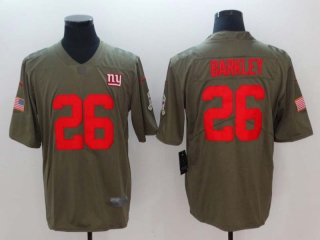Men's New York Giants #26 Saquon Barkley Olive Red 2022 Salute To Service Limited Stitched Jersey