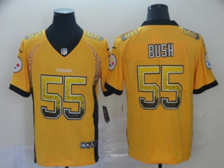 Men's Pittsburgh Steelers #55 Devin Bush Gold Alternate Stitched NFL Limited Rush Drift Fashion Jersey