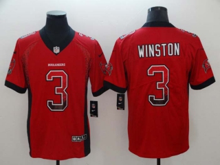 Men's Tampa Bay Buccaneers #3 Jameis Winston Red Alternate Stitched NFL Limited Rush Drift Fashion Jersey