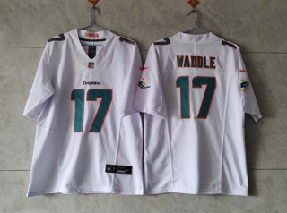 Men's Miami Dolphins #17 Jaylen Waddle White 2023 F.U.S.E. Vapor Untouchable Limited Stitched Football Jersey