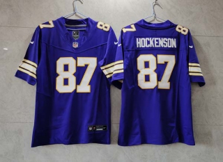 Men's Minnesota Vikings #87 T.J. Hockenson Purple 2023 F.U.S.E. Vapor Untouchable Limited Stitched Football Jersey
