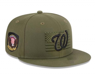 MLB Washington Nationals New Era Green 2023 Armed Forces Day On-Field 9FIFTY Snapback Hat 2009