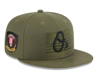 MLB Baltimore Orioles New Era Green 2023 Armed Forces Day On-Field 9FIFTY Snapback Hat 2017
