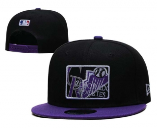 MLB Colorado Rockies New Era Black Purple State 9FIFTY Snapback Hat 2009