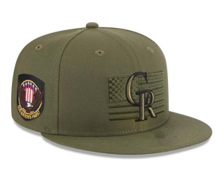 MLB Colorado Rockies New Era Green 2023 Armed Forces Day On-Field 9FIFTY Snapback Hat 2010