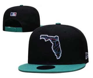 MLB Miami Marlins New Era Black Aqua State 9FIFTY Snapback Hat 2018
