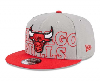NBA Chicago Bulls New Era Gray Red 2023 NBA Draft 9FIFTY Snapback Hat 2185