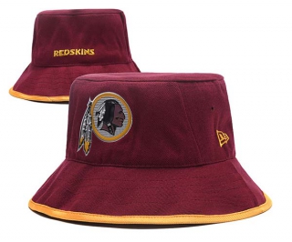 Wholesale NFL Washington Redskins New Era Burgundy Embroidered Bucket Hats 3005